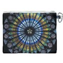 Stained Glass Rose Window In France s Strasbourg Cathedral Canvas Cosmetic Bag (XXL) View2