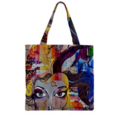 Graffiti-mural-street-art-painting Zipper Grocery Tote Bag by Ket1n9