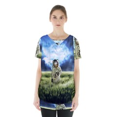 Astronaut Skirt Hem Sports Top