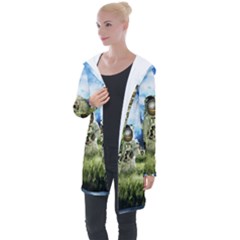 Astronaut Longline Hooded Cardigan