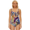 Graffiti-mural-street-art-painting Knot Front One-Piece Swimsuit View1