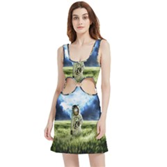 Astronaut Velour Cutout Dress