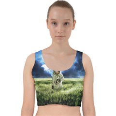 Astronaut Velvet Racer Back Crop Top