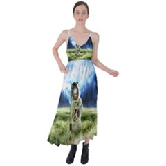 Astronaut Tie Back Maxi Dress