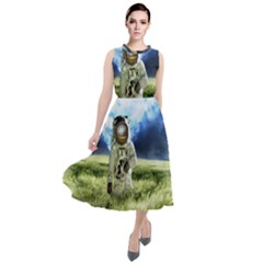 Astronaut Round Neck Boho Dress