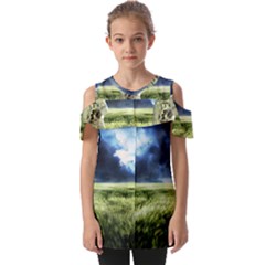 Astronaut Fold Over Open Sleeve Top