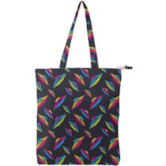 Alien Patterns Vector Graphic Double Zip Up Tote Bag by Ket1n9