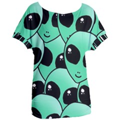 Art Alien Pattern Women s Oversized T-shirt by Ket1n9