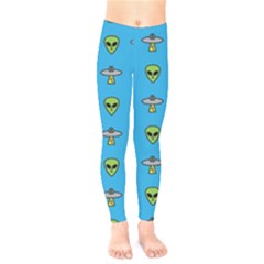 Alien Pattern Kids  Classic Winter Leggings by Ket1n9