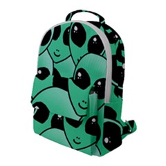 Art Alien Pattern Flap Pocket Backpack (large) by Ket1n9