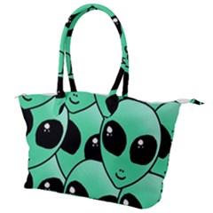 Art Alien Pattern Canvas Shoulder Bag by Ket1n9