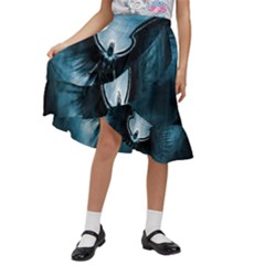 Rising Angel Fantasy Kids  Ruffle Flared Wrap Midi Skirt by Ket1n9