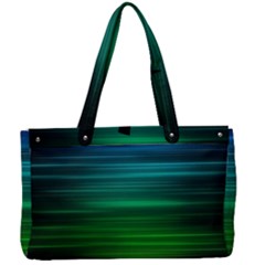Blue And Green Lines Canvas Work Bag by Ket1n9