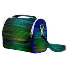 Blue And Green Lines Satchel Shoulder Bag by Ket1n9