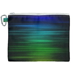 Blue And Green Lines Canvas Cosmetic Bag (xxl) by Ket1n9