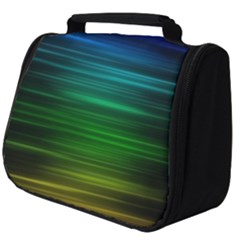 Blue And Green Lines Full Print Travel Pouch (big) by Ket1n9