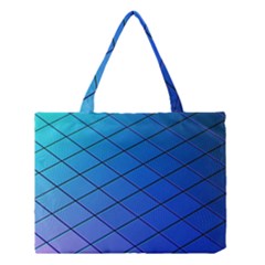 Blue Pattern Plain Cartoon Medium Tote Bag by Ket1n9