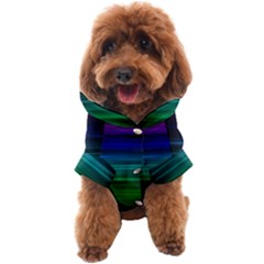 Blue And Green Lines Dog Coat by Ket1n9