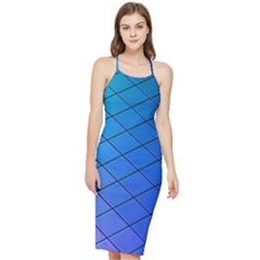 Blue Pattern Plain Cartoon Bodycon Cross Back Summer Dress
