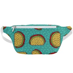 Taco-drawing-background-mexican-fast-food-pattern Waist Bag 