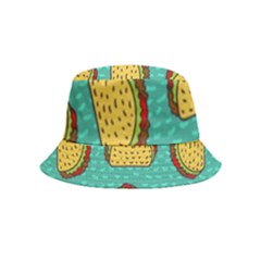 Taco-drawing-background-mexican-fast-food-pattern Bucket Hat (kids) by Ket1n9