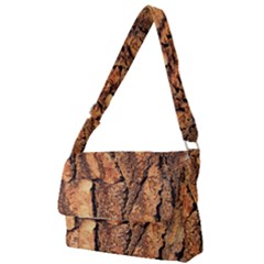 Bark Texture Wood Large Rough Red Wood Outside California Full Print Messenger Bag (s) by Ket1n9