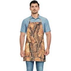 Bark Texture Wood Large Rough Red Wood Outside California Kitchen Apron by Ket1n9