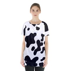Cow Pattern Skirt Hem Sports Top by Ket1n9