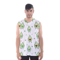 Cute-seamless-pattern-with-avocado-lovers Men s Basketball Tank Top by Ket1n9