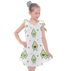 Cute-seamless-pattern-with-avocado-lovers Kids  Tie Up Tunic Dress by Ket1n9