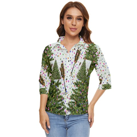 New-year-s-eve-new-year-s-day Women s Quarter Sleeve Pocket Shirt by Ket1n9
