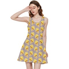 Yellow-mushroom-pattern Inside Out Racerback Dress