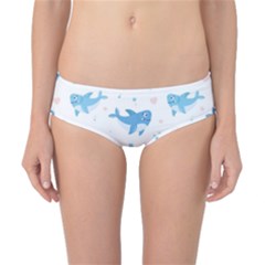 Seamless-pattern-with-cute-sharks-hearts Classic Bikini Bottoms