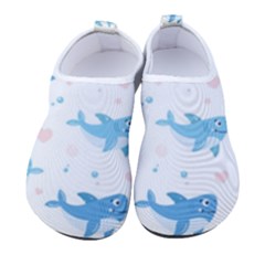 Seamless-pattern-with-cute-sharks-hearts Kids  Sock-style Water Shoes