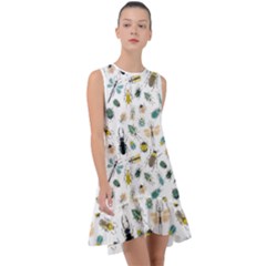 Insect Animal Pattern Frill Swing Dress by Ket1n9