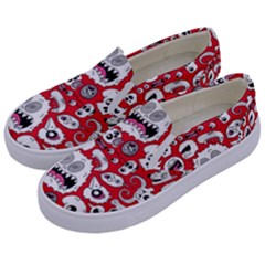 Another Monster Pattern Kids  Canvas Slip Ons by Ket1n9