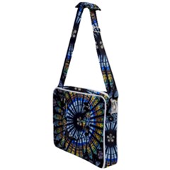 Stained Glass Rose Window In France s Strasbourg Cathedral Cross Body Office Bag by Ket1n9