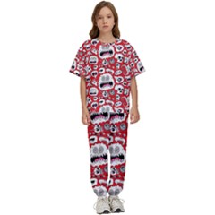 Another Monster Pattern Kids  T-shirt And Pants Sports Set by Ket1n9