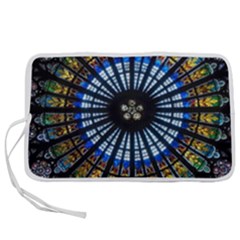 Stained Glass Rose Window In France s Strasbourg Cathedral Pen Storage Case (m) by Ket1n9