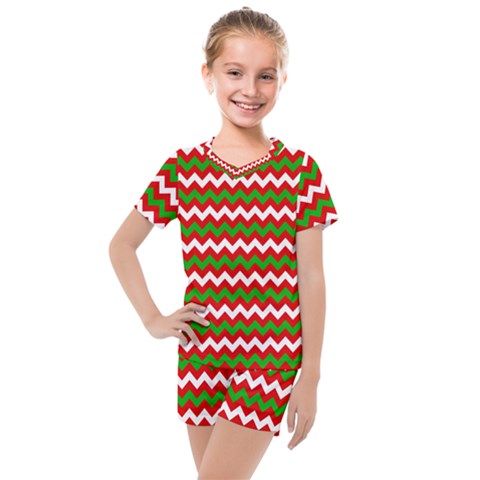 Christmas-paper-scrapbooking-pattern- Kids  Mesh T-shirt And Shorts Set by Grandong