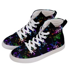 Snowflakes Snow Winter Christmas Women s Hi-top Skate Sneakers by Grandong