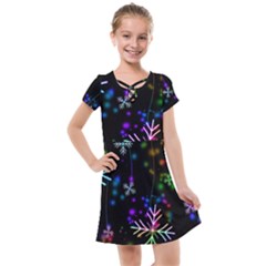 Snowflakes Snow Winter Christmas Kids  Cross Web Dress