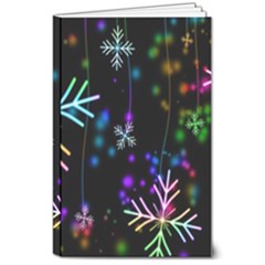 Snowflakes Snow Winter Christmas 8  X 10  Softcover Notebook by Grandong