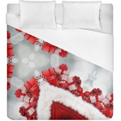 Christmas-background-tile-gifts Duvet Cover (king Size)