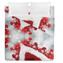 Christmas-background-tile-gifts Duvet Cover Double Side (queen Size) by Grandong