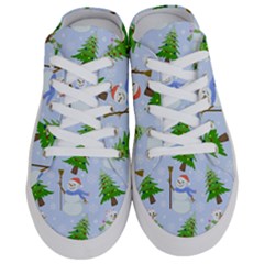 New Year Christmas Snowman Pattern, Half Slippers by Grandong