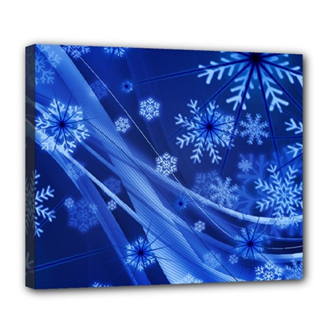Christmas-card-greeting-card-star Deluxe Canvas 24  X 20  (stretched) by Grandong