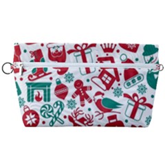 Background Vector Texture Christmas Winter Pattern Seamless Handbag Organizer by Grandong