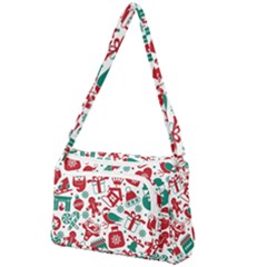 Background Vector Texture Christmas Winter Pattern Seamless Front Pocket Crossbody Bag by Grandong