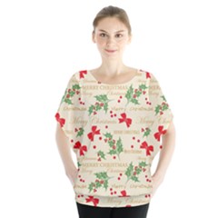 Christmas-paper-scrapbooking-- Batwing Chiffon Blouse